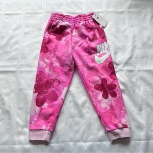 ***NWT***Nike Kids Pink Floral Joggers